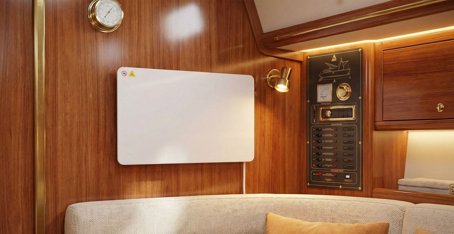 ERS Heatscreen VOYAGER Weiß inkl. Wandmontageset & WIFI Steuerung